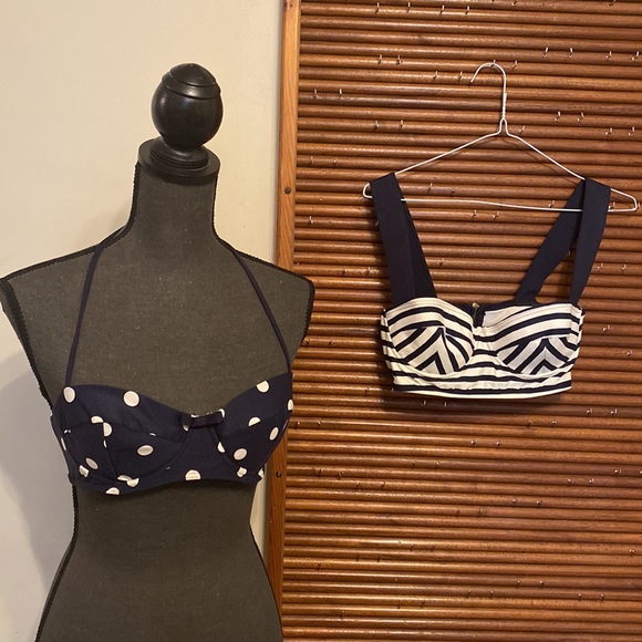 Juicy Couture and Kate spade bikini tops lot of 3 size S - Picture 1 of 17